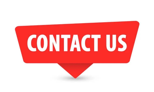 Contact Us - Banner, Speech Bubble, Label, Sticker, Ribbon Template Vector Illustration