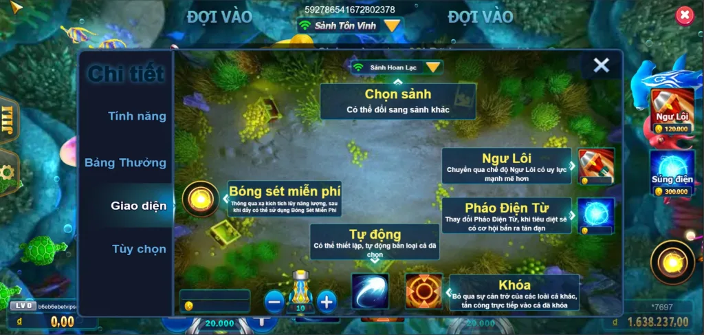 Giao diện Megafishing